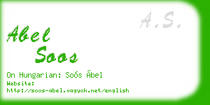 abel soos business card