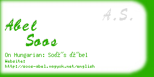 abel soos business card